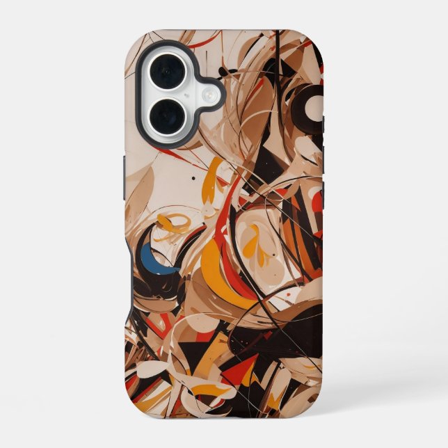 Abstrakte Malerei iPhone 16 Hülle (Rückseite)