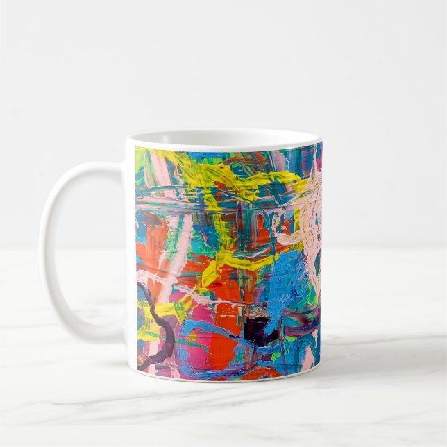 Abstrakte Malerei Kaffeetasse (Links)