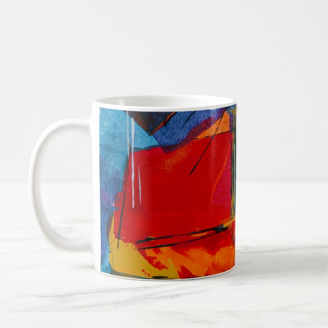 Abstrakte Malerei Kaffeetasse (Links)