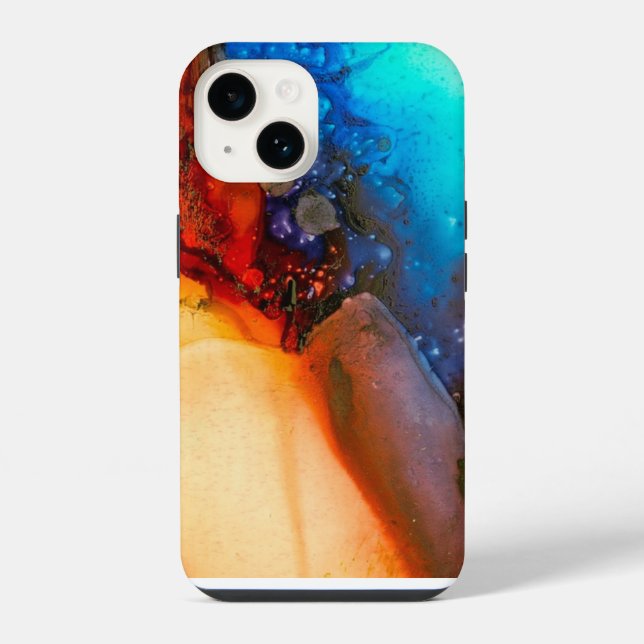 abstrakte Malerei Kunst iPhone Hülle (Rückseite)