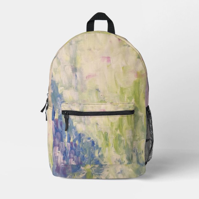 Abstrakte Malerei Küstenmuster Gepäck Bedruckter Rucksack (Vorderseite)