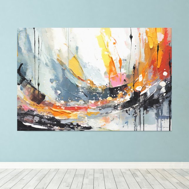 Abstrakte Malerei Leinwanddruck (Insitu (Holzboden))