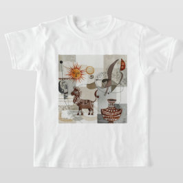 Abstrakte Malerei mit ethnischen Elementen T-Shirt