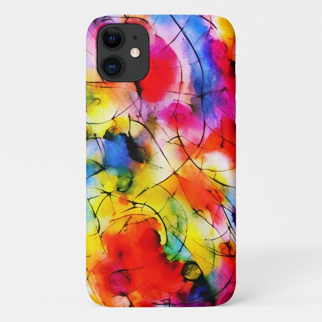 Abstrakte Malerei mit Regenbogenfarben. Case-Mate iPhone Hülle (Rückseite)