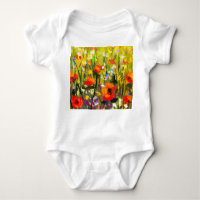 Abstrakte Malerei mit roten Papieren