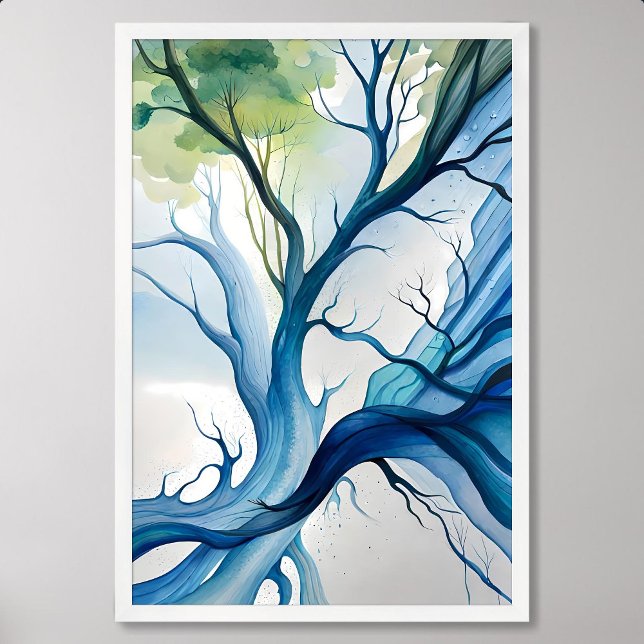abstrakte Malerei Mutterbaum des Lebens gerettet E Poster (abstract painting mother tree of life save earth)