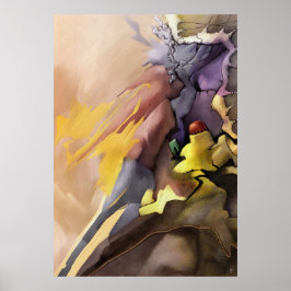 Abstrakte Malerei Nr. 1 Verlassen vom Set von 2 Ku Poster