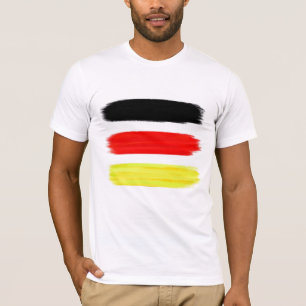 Abstrakte Malerei Retro Black Red Yellow T-Shirt