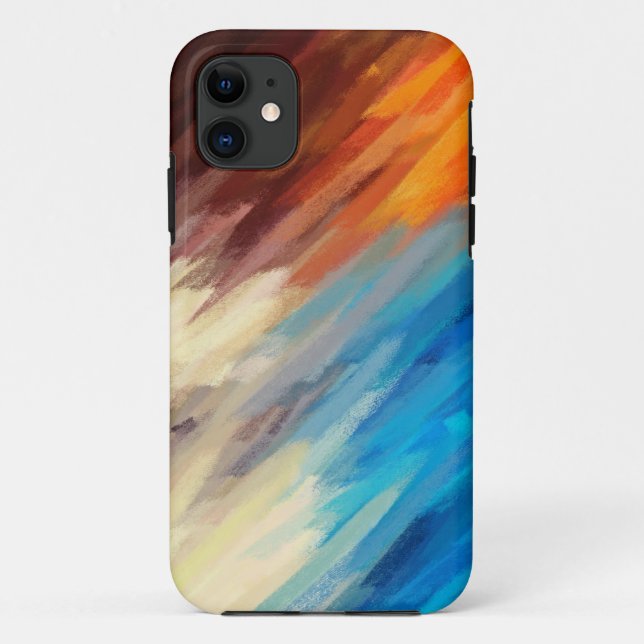 Abstrakte Malerei | Retro farbig 28 Case-Mate iPhone Hülle (Rückseite)