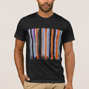 Abstrakte Malerei Retro gestreift farbig T-Shirt