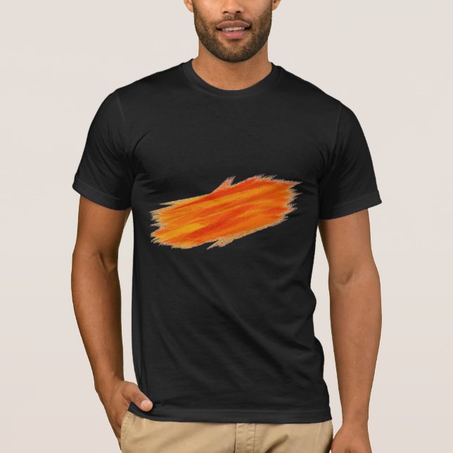 Abstrakte Malerei | Retro Orange T-Shirt (Vorderseite)