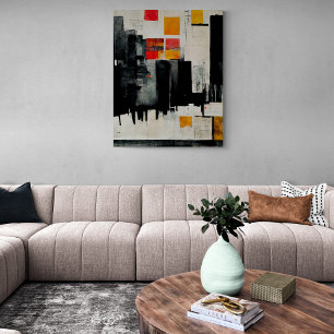 Abstrakte Malerei "The Battle Harbor". Leinwand Pr