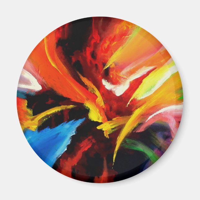 Abstrakte Malerei von Serdar Hizli Magnet (Vorne)