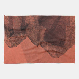 Abstrakte Malerpinsel in Rot-Gelb Geschirrtuch