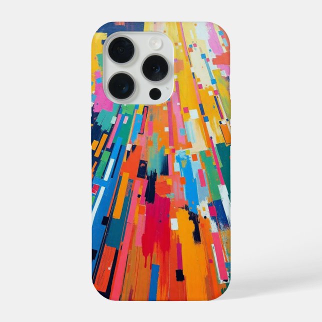 Abstrakte Malfarben Moderne Kunstgestaltung iPhone Hülle (Rückseite)
