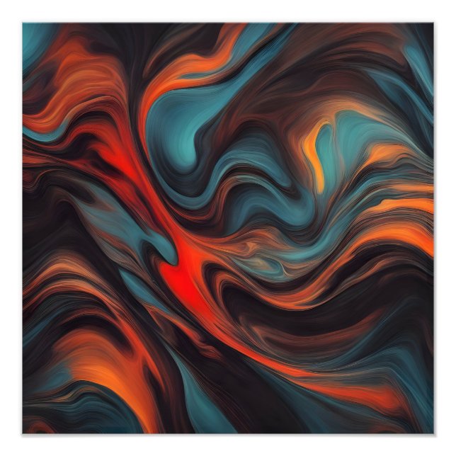 Abstrakte Malkunst Fotodruck (Vorne)