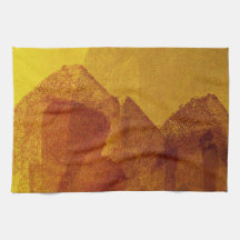 Abstrakte Malkunst in Rot-Gelb