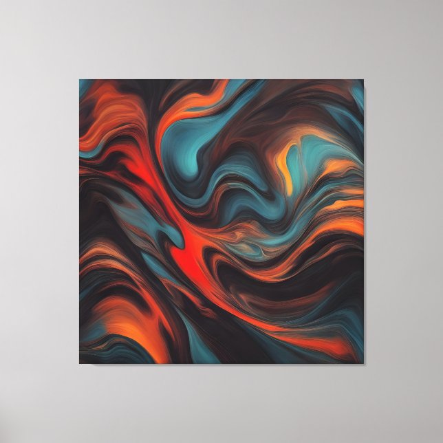 Abstrakte Malkunst Leinwanddruck (Vorderseite)