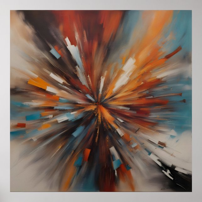 Abstrakte Malkunst Poster (Vorne)