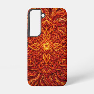 Abstrakte Mandala-Feuerrot-Kreis-Samsung-Hüllen Samsung Galaxy Hülle