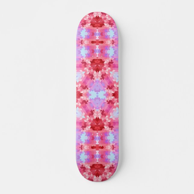 Abstrakte Mandala-Kaleidoskop-Rundformen Skateboard (Vorne)