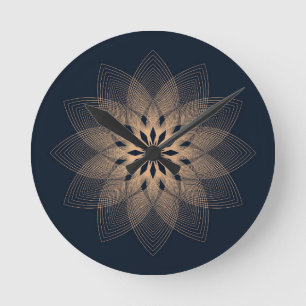 Abstrakte Mandala Runde Wanduhr