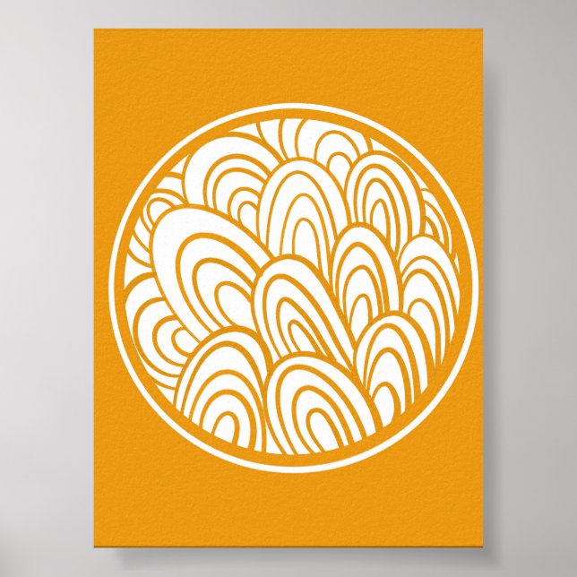Abstrakte Mandala Style Circle Illustration Poster (Vorne)