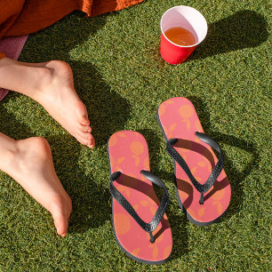 Abstrakte Mandarine Flip Flops