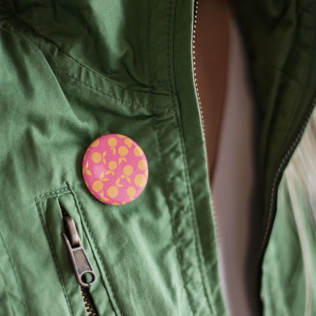 Abstrakte Mandarine rosa und gelb Button (Von Creator hochgeladen)