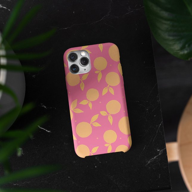 Abstrakte Mandarine rosa und gelb Case-Mate iPhone Hülle (Von Creator hochgeladen)