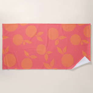 Abstrakte Mandarine Strandtuch