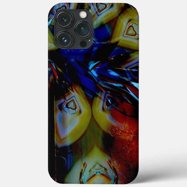 Abstrakte Mandeln unter deformiertem Dunkelglas Case-Mate iPhone Hülle (Rückseite)