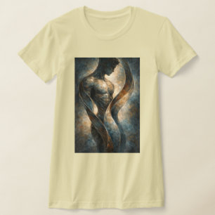 Abstrakte männliche Figur – Zeitgenössischer Ausdr T-Shirt