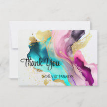 Abstrakte Marble Dankeschön Karte