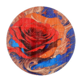 Abstrakte Marble-Rose Schneidebrett