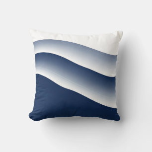 Abstrakte marineblaue Ozeanwellen Kissen