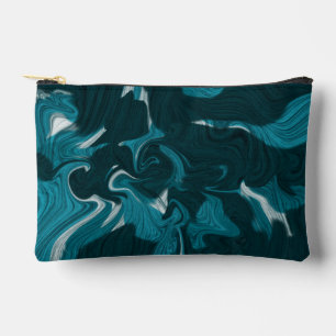 Abstrakte Marmorillustration Blau Zubehörtasche