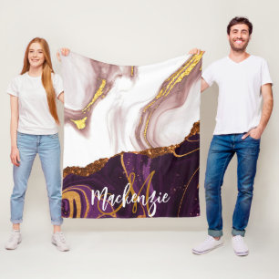Abstrakte Marmortextur Fleecedecke