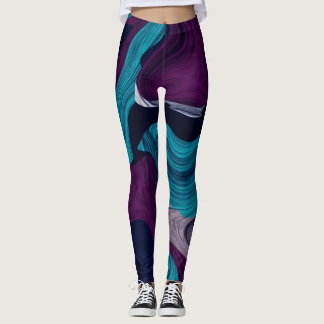 Abstrakte Marmortextur Leggings (Vorderseite)