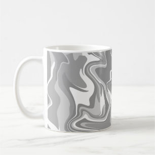 Abstrakte Marmorwirbel-Textur - Grautöne  Kaffeetasse