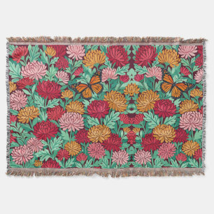 Abstrakte Matisse Chrysantheme Schmetterling Decke