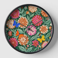 Abstrakte Matisse-Dahlien-Schmetterlinge-Kunstuhre