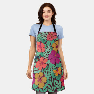 Abstrakte Matisse Hibiskus Schmetterlinge Schürze