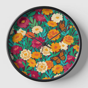 Abstrakte Matisse-Ringelblumen-Monarchen-Kunstuhr Uhr