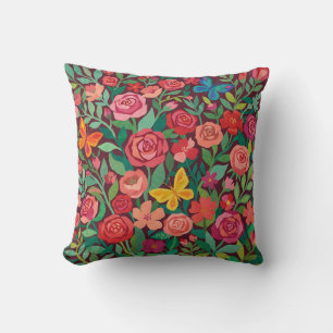Abstrakte Matisse-Rosen-Schmetterlinge-Kissenhülle Kissen