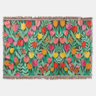 Abstrakte Matisse Tulpen Schmetterlinge Decken