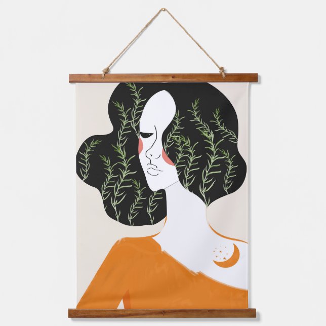 Abstrakte Mauer Kunstdruckerei Rustikal Wandteppich Mit Holzrahmen (Vorderseite)