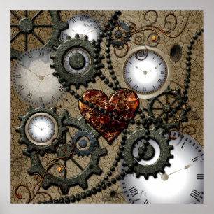 Abstrakte mechanische Konstruktion Poster