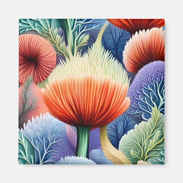 Abstrakte Meeresformen Magnet (Vorne)