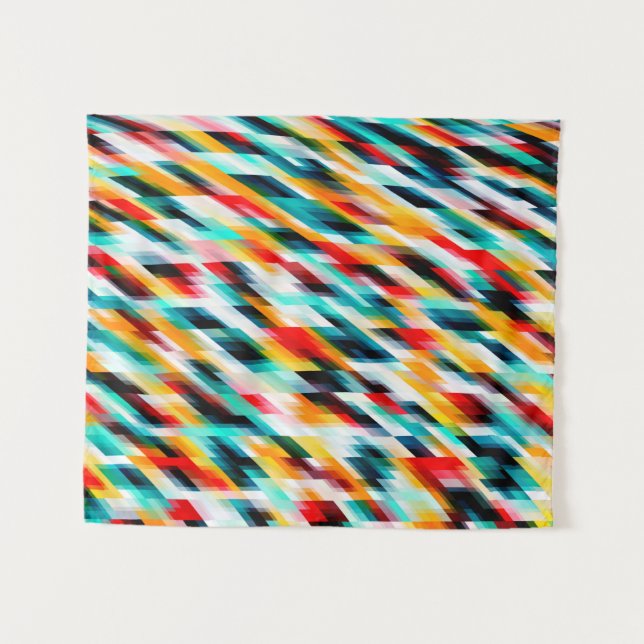 Abstrakte mehrfarbige Malerei Wandteppich (Vorderseite (Horizontal))